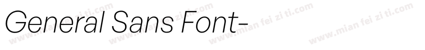 General Sans Font字体转换